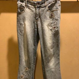 Gray Embroider jeans